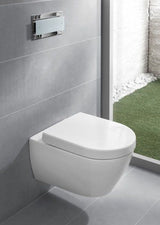 Villeroy & Boch WC-Sitz Subway 2.0 9M68S1, 375 x 459 x 60 mm, Oval, mit Absenkautomatik (SoftClosing), mit abnehmbaren Sitz (QuickRelease), Weiß Alpin