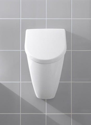 Villeroy & Boch Absaug-Urinal Subway 751301, Wandmontage, Oval, weiß, Zulauf verdeckt, für Deckel