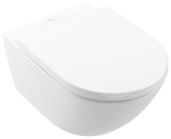Villeroy & Boch Combi-Pack Subway 3.0 4670TS, 370 x 560 x 360 mm, Oval, wandhängend, Abgang waagerecht, mit TwistFlush, Weiß Alpin