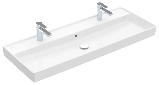 Villeroy & Boch Schrankwaschtisch Collaro 4A33C4, 1200 x 470 mm, Rechteck, 2HL., mit Überlauf, Weiß Alpin