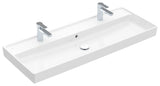 Villeroy & Boch Schrankwaschtisch Collaro 4A33C4, 1200 x 470 mm, Rechteck, 2HL., mit Überlauf, Weiß Alpin