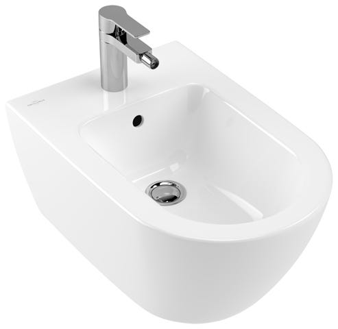 Villeroy & Boch Bidet Subway 2.0 540000, 565 x 375 x 280 mm, Oval, wandhängend, Weiß Alpin