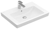Villeroy & Boch Waschbecken Subway 2.0 7113FA, 650 x 470 mm, Rechteck, 1HL. mittleres Hahnloch durchgestochen, mit Überlauf, Weiß Alpin