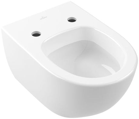 Villeroy & Boch Tiefspül-WC Subway 2.0 560010, 375 x 565 x 360 mm, Oval, wandhängend, Abgang waagerecht, Weiß Alpin