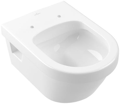Villeroy & Boch Tiefspül-WC spülrandlos Architectura 5684R0, 370 x 530 x 325 mm, Oval, wandhängend, Abgang waagerecht, mit DirectFlush, Weiß Alpin