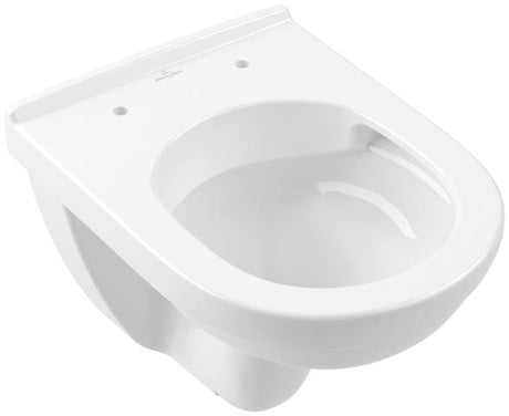 Villeroy & Boch Tiefspül-WC Compact spülrandlos O.novo 5688R0, 360 x 490 x 350 mm, Oval, wandhängend, Abgang waagerecht, mit DirectFlush, Weiß Alpin