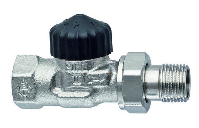 IMI HEIMEIER Thermostat-Ventilunterteil Standard, Durchgang, vernickelt, Bronzegehäuse, Thermostatisch ohne Knopf