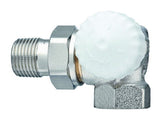 IMI HEIMEIER Thermostat-Ventilunterteil V-exact II, Winkeleck/rechts, vernickelt, mit stufenloser Voreinstellung, ohne Schlagdämpfer, thermostatisch ohne Knopf