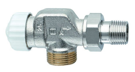 IMI HEIMEIER Thermostat-Ventilunterteil V-exact II, Thermostat-Ventilunterteil mit Voreinstellung, Bronzegehäuse vernickelt, thermostatisch ohne Knopf, für Zweirohrsystem