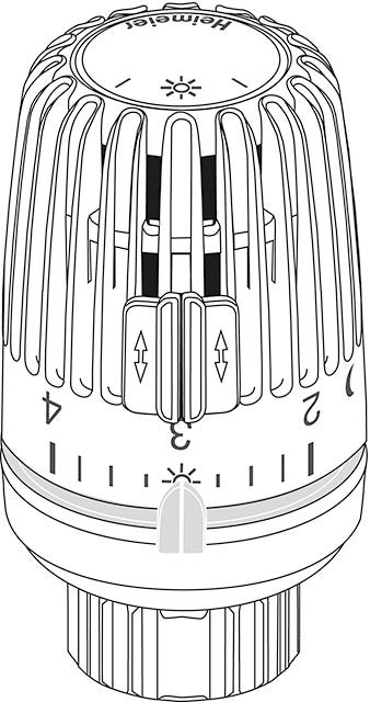 IMI HEIMEIER Thermostat-Kopf Viertelkreis mit Klemmverbindung (Direktanschluß VHK)