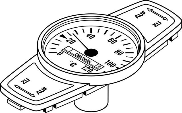 IMI HEIMEIER Thermometer für Globo H, P, P-S zum Nachrüsten bei DN 10 bis DN 32