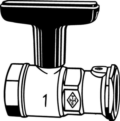 IMI HEIMEIER Pumpen-Kugelhahn Globo P-S Muffe-Flansch Bronze