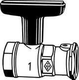 IMI HEIMEIER Pumpen-Kugelhahn Globo P-S Muffe-Flansch Bronze