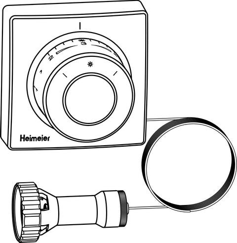 IMI HEIMEIER Thermostat-Kopf F mit Ferneinsteller und 2 m Kapillarrohr