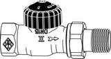 IMI HEIMEIER Thermostat-Ventilunterteil Standard, Durchgang, vernickelt, Bronzegehäuse, Thermostatisch ohne Knopf