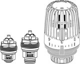 IMI HEIMEIER Retro S - Set DN 15 Thermostat-Oberteil und Thermostat-Kopf K