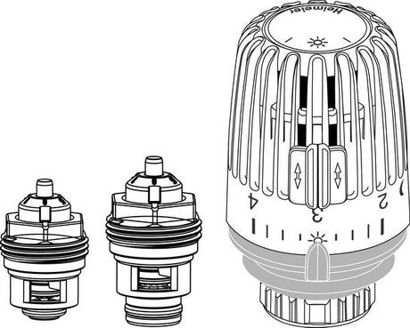 IMI HEIMEIER Retro S - Set DN 15 Thermostat-Oberteil und Thermostat-Kopf K