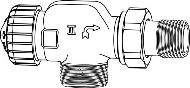 IMI HEIMEIER Thermostat-Ventilunterteil V-exact II, Thermostat-Ventilunterteil mit Voreinstellung, Bronzegehäuse vernickelt, thermostatisch ohne Knopf, für Zweirohrsystem
