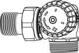 IMI HEIMEIER Thermostat-Ventilunterteil V-exact II, Winkeleck/rechts, Außengewinde G3/4