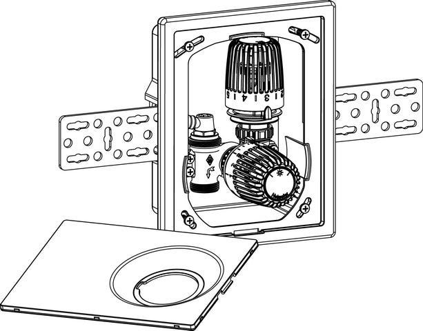 IMI HEIMEIER UP-Kasten Multibox K-RTL mit Thermostat-ventil und RTL, weiß RAL 9016