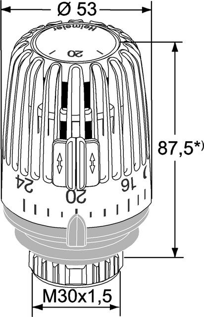 IMI HEIMEIER Thermostat-Kopf K weiß