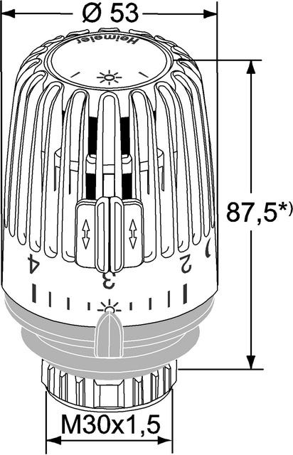 IMI HEIMEIER Thermostat-Kopf K weiß