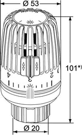 IMI HEIMEIER Thermostat-Kopf Viertelkreis mit Klemmverbindung (Direktanschluß VHK)