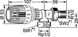 IMI HEIMEIER Rücklauftemperaturbegrenzer RTL Axialform, Außengewinde R 1/2