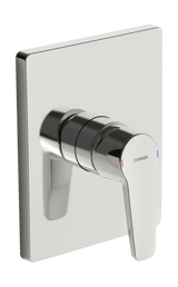 HA Einhebelmischer Fertigmontageset für Brausebatterie HANSAPOLO 8061 Rosette eckig Chrom