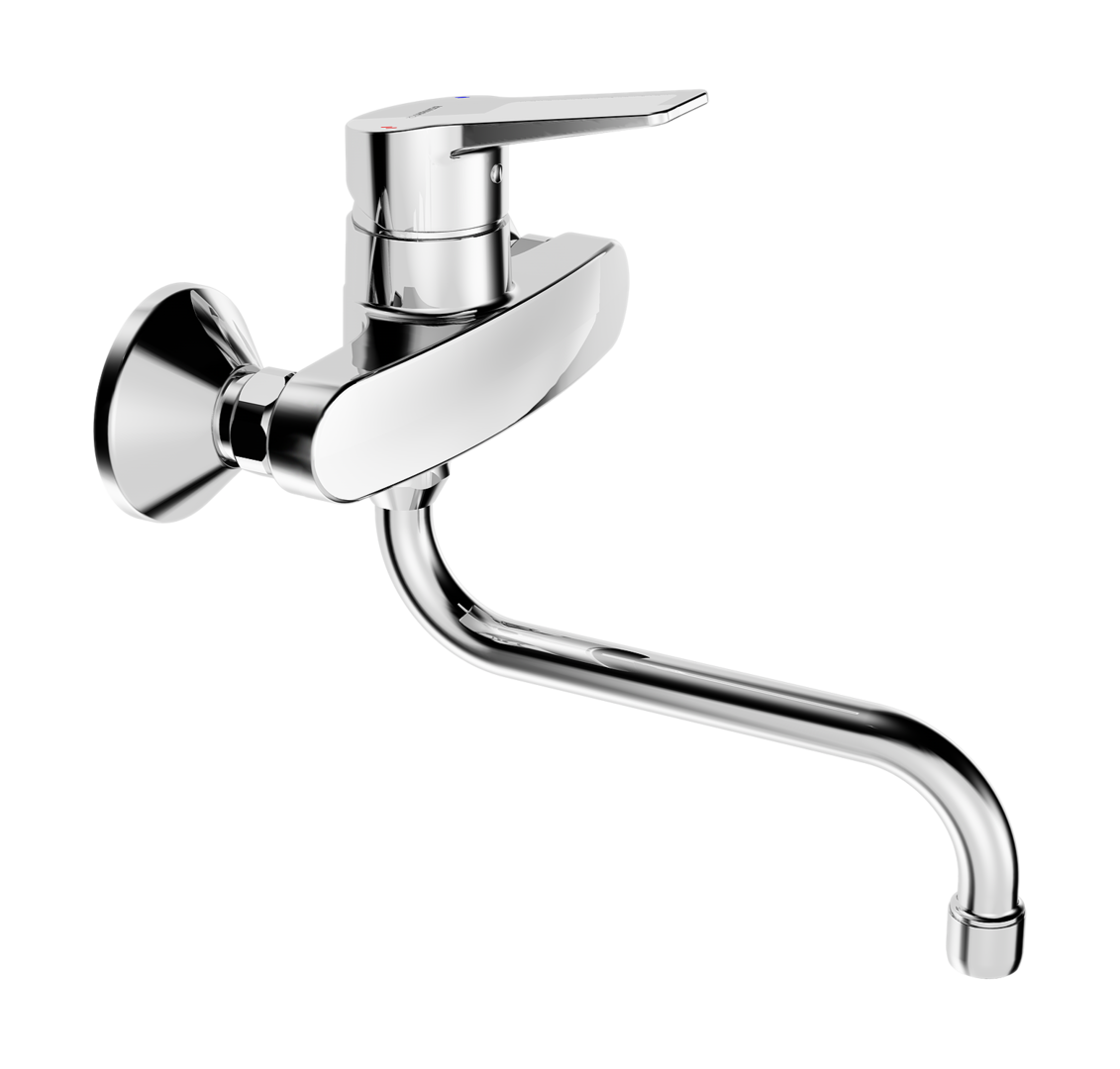 HA Einhebelmischer Küchenarmatur HANSATWIST 0969 Ausladung 232 mm DN15 Chrom