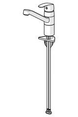 HA Einhebelmischer Küchenarmatur HANSAPINTO 4508 Ausladung 213 mm DN15 Chrom