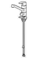 HA Einhebelmischer Küchenarmatur mit Spülmaschinenventil HANSAPINTO 4520 Ausladung 213 mm DN15 Chrom