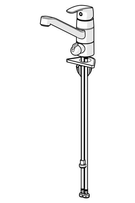 HA Einhebelmischer Küchenarmatur mit Spülmaschinenventil HANSAPINTO 4520 Ausladung 213 mm DN15 Chrom