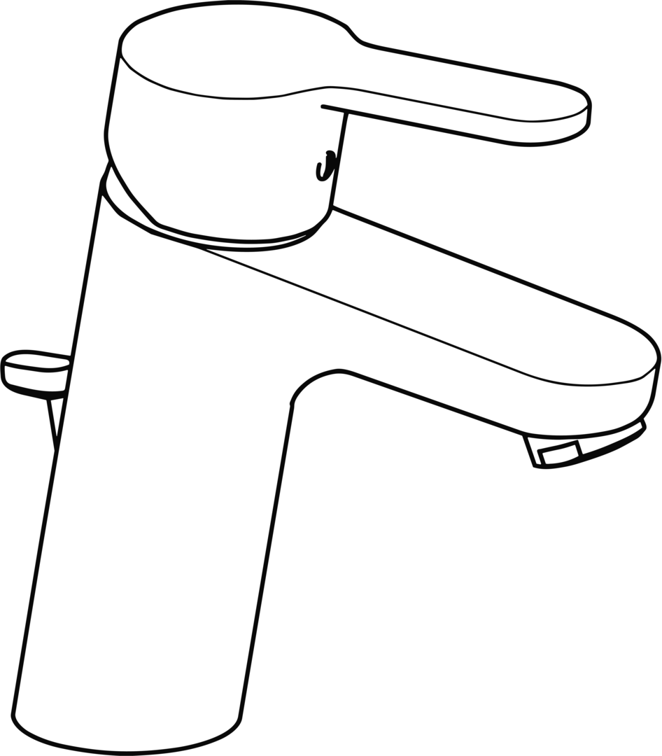 HA Einhebelmischer Waschtischbatterie HANSAPRIMO XL 4956 Zugstangenablaufgarnitur Ausladung 110 mm DN15 Chrom