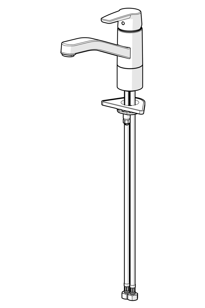 HA Einhebelmischer Küchenarmatur HANSAPOLO 5148 Ausladung 216 mm DN15 Chrom