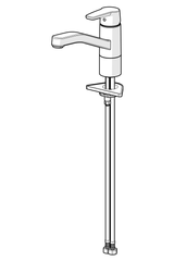 HA Einhebelmischer Küchenarmatur HANSAPOLO 5148 Ausladung 216 mm DN15 Chrom