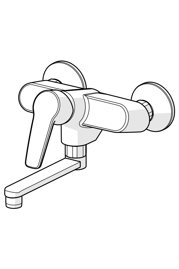 HA Einhebelmischer Waschtisch- und Küchenarmatur HANSAPOLO 5161 Ausladung 234 mm DN15 Chrom