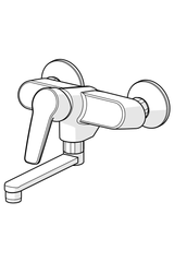 HA Einhebelmischer Waschtisch- und Küchenarmatur HANSAPOLO 5161 Ausladung 234 mm DN15 Chrom