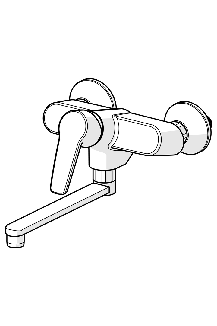 HA Einhebelmischer Waschtisch- und Küchenarmatur HANSAPOLO 5162 Ausladung 200 mm DN15 Chrom