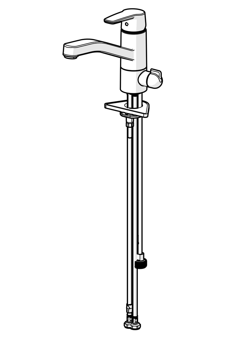 HA Einhebelmischer Küchenarmatur mit Spülmaschinenventil HANSAPOLO 5266 Ausladung 216 mm DN15 Chrom