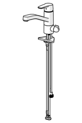 HA Einhebelmischer Küchenarmatur mit Spülmaschinenventil HANSAPOLO 5266 Ausladung 216 mm DN15 Chrom