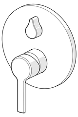 HA Einhebelmischer Fertigmontageset für Wanne/Brause HANSARONDA 8384 Chrom