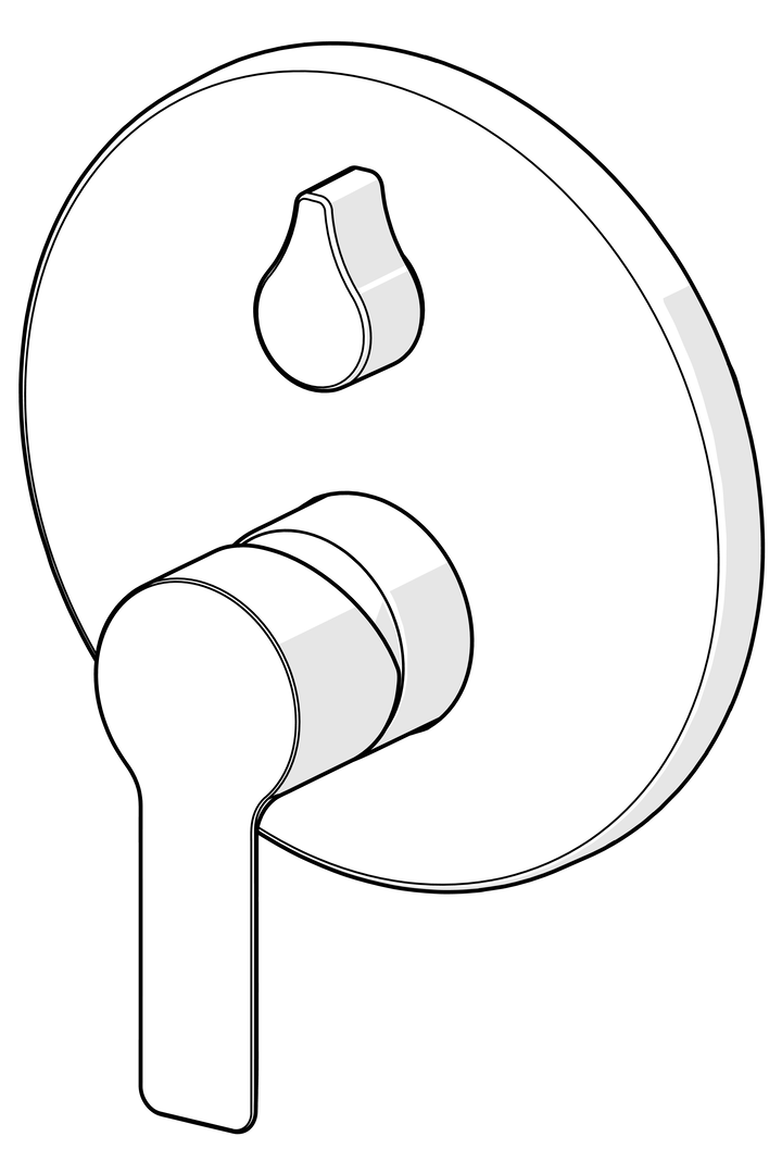 HA Einhebelmischer Fertigmontageset für Wanne/Brause HANSALIGNA 8385 Rosette Chrom