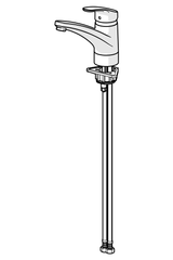 HA Einhebelmischer Küchenarmatur HANSAMIX 0114 Ausladung 203 mm DN15 Chrom