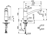 HA Einhebelmischer Küchenarmatur mit Spülmaschinenventil HANSAPOLO 5266 Ausladung 216 mm DN15 Chrom