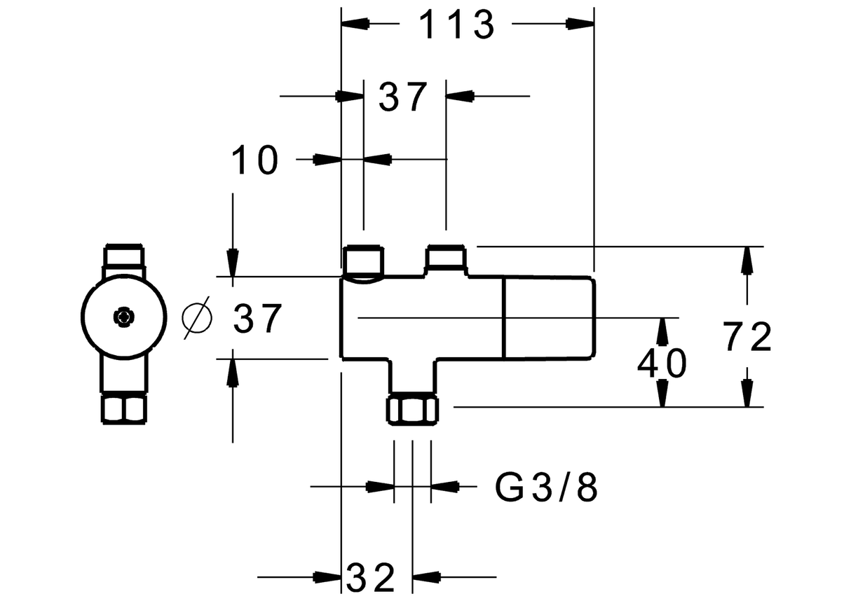 HA Sicherheits-Thermostat Vormischer HANSAMINIMAT 6341 Chrom