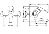 HA Einhebelmischer Waschtisch- und Küchenarmatur HANSAMIX 0194 Ausladung 235 mm DN15 Chrom
