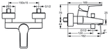 HA Einhebelmischer Wafü und Brausebatterie HANSATWIST 0974 Ausladung 162 mm DN15 Chrom
