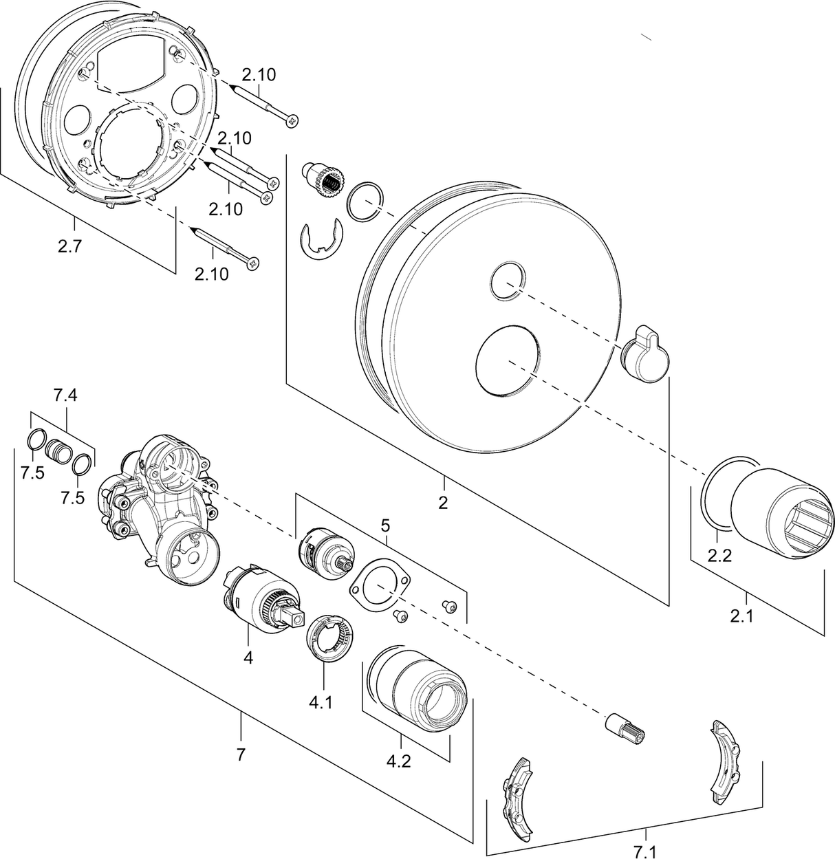 HA Fertigmontageset für Wanne/Brause HANSAVAROX PRO 4052 Chrom