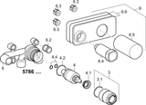 HA UP-Rohbauset Wandarmaturen HANSAVARIO 5786 DN15 3.5 Steuerpatrone